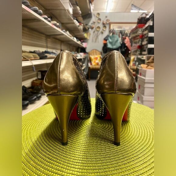 Unlisted Sz. 8.5 Brown Open Toe Heels - Picture 3 of 6